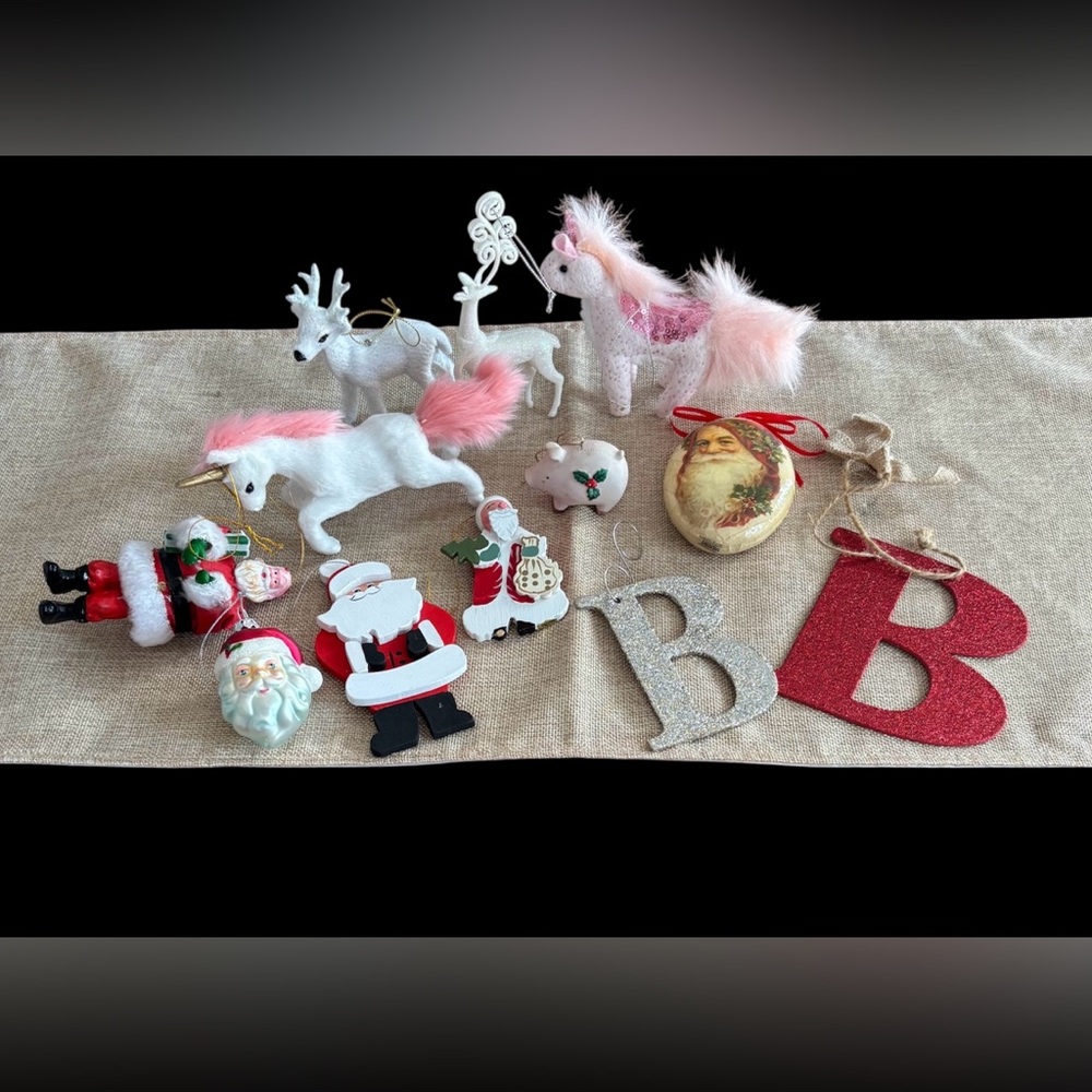 BUNDLE Christmas Ornaments 12 total